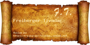 Freiberger Tivadar névjegykártya
